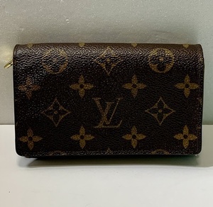 良品　LOUIS VUITTON　ルイ・ヴィトン ポルフォイユ トレゾール M61736　二つ折り財布　L字ファスナー　モノグラム　保存袋付き