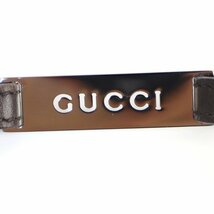 Aランク【グッチ】キーリング/ブラウン/レザー/GUCCI/キーホルダー/チャーム_画像3