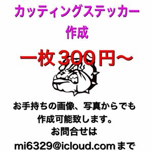 カッティングステッカー　白光沢なし2枚