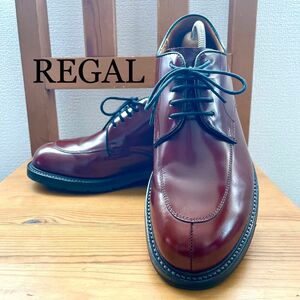 極美品　REGAL メンズ ビジネスシューズ 革靴　24.5 ブラウン　 プレーントゥ