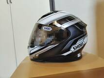 SHOEI ショウエイ Z-7 MYSTIFY TC-5 BLACK/SILVER M-SIZE 純正ミラーシールド付 中古_画像5