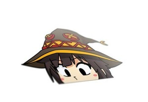 ★即納★ネバーコンテント Peeking Megumin この素晴らしい世界に祝福を！ このすば めぐみん ステッカー JDM USDM痛車Nevercontentアニメ2