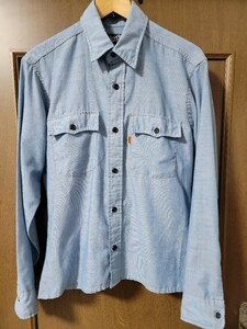 オレンジタブ 80 LEVI’S リーバイス 長袖 シャンブレー シャツ デニム M トップス 綿100％ カジュアル ワーク アメカジ 激安 DENIM レア