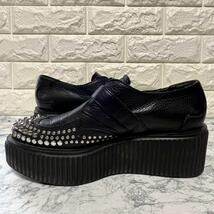 McQ Alexander McQueen Manor クリーパーシューズ 厚底 women レザー 本革 シボ革 メタル金具 metal rubber イタリア製 ITALY 38_画像5