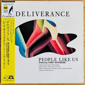 12”レコード■EUROBEAT/HI-NRG/PEOPLE LIKE US feat. CINDY DICKINSON/DELIVERANCE/CANYON INTERNATONAL C12Y0266/国内87年ORIG OBI 美盤