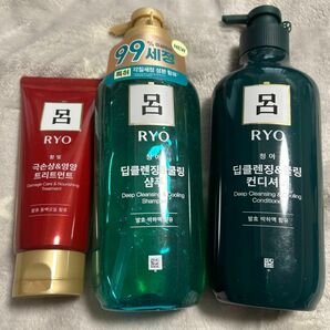 【未使用】アモーレパシフィック呂３点セット　シャンプー、コンディショナー550ml、トリートメント