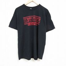 XL/古着 半袖 Tシャツ メンズ ケント大学 大きいサイズ コットン クルーネック 黒 ブラック 24mar30 中古_画像1