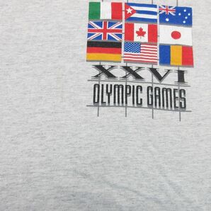 XL/古着 ヘインズ 半袖 ビンテージ Tシャツ メンズ 90s アトランタオリンピック 大きいサイズ クルーネック 薄グレー 霜降り 24mar30 中古の画像8