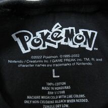 XL/古着 半袖 Tシャツ メンズ アニメ ニンテンドー ポケモン ポケットモンスター ピカチュウ コットン クルーネック 黒 ブラック 24apr01_画像3