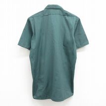 M/古着 ディッキーズ Dickies 半袖 ワーク シャツ メンズ 90s SOLID 緑系 グリーン 24apr02 中古 トップス_画像2