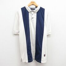 XL/古着 半袖 ポロ シャツ メンズ 00s 鹿の子 コットン 白他 ホワイト 24apr03 中古 トップス_画像1