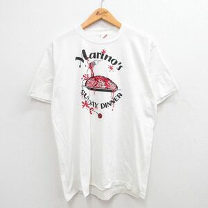 L/古着 ジャージーズ 半袖 ビンテージ Tシャツ メンズ 80s パスタ クルーネック 白 ホワイト 24apr04 中古