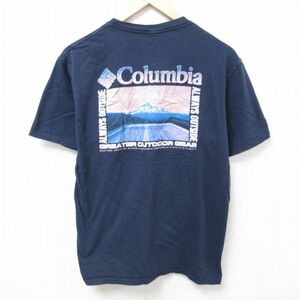 L/Используется Columbia Columbia с коротким рукавом T -мала