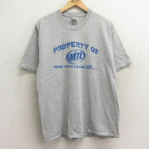 XL/古着 ジャージーズ 半袖 ビンテージ Tシャツ メンズ 00s MTL ミラーライト ビール クルーネック グレー 霜降り 24apr05 中古