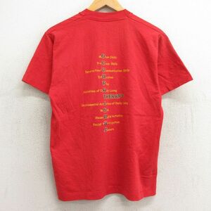 M/古着 フルーツオブザルーム 半袖 ビンテージ Tシャツ メンズ 90s OCCUPATIONAL クルーネック 赤 レッド 24apr05 中古