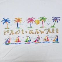 XL/古着 半袖 Tシャツ メンズ ハワイ 大きいサイズ コットン クルーネック 白 ホワイト 24apr06 中古_画像2