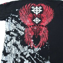 XL/古着 半袖 Tシャツ メンズ Jinzu 大きいサイズ コットン クルーネック 黒 ブラック 24apr08 中古_画像4