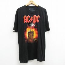 XL/古着 半袖 ロック バンド Tシャツ メンズ AC/DC 大きいサイズ コットン クルーネック 黒 ブラック 24apr08 中古_画像1