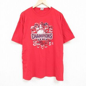 XL/古着 半袖 Tシャツ メンズ MLB ボストンレッドソックス ムーキーベッツ 大きいサイズ コットン クルーネック 赤 レッド メジャーリーグ