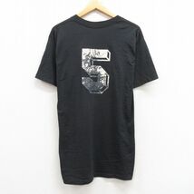 L/古着 半袖 ビンテージ Tシャツ メンズ 80s サッカー クルーネック 黒 ブラック 24apr10 中古_画像2