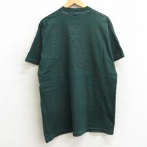 XL/古着 フルーツオブザルーム 半袖 ビンテージ Tシャツ メンズ 90s 男性 バスケットボール コットン クルーネック 緑 グリーン 24apr10 中_画像2
