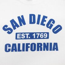 XL/古着 半袖 ビンテージ Tシャツ メンズ 00s サンディエゴ カリフォルニア コットン クルーネック 白 ホワイト 24apr11 中古_画像2