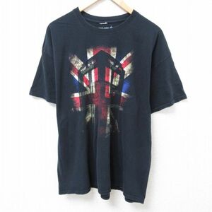 XL/古着 半袖 Tシャツ メンズ ドラマ ドクターフー コットン クルーネック 黒 ブラック 24apr11 中古