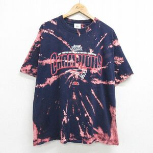 XL/古着 半袖 ビンテージ Tシャツ メンズ 00s NFL ニューイングランドペイトリオッツ 大きいサイズ クルーネック 紺他 ネイビー メジャーリ