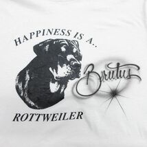 L/古着 フルーツオブザルーム 半袖 ビンテージ Tシャツ メンズ 80s 犬 コットン クルーネック 白 ホワイト spe 24apr12 中古_画像2