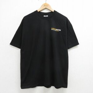 XL/古着 半袖 ビンテージ Tシャツ メンズ 00s CUERVO コットン クルーネック 黒 ブラック 24apr12 中古