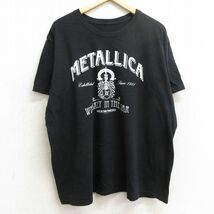 XL/古着 半袖 ビンテージ ロック バンド Tシャツ メンズ 00s メタリカ 大きいサイズ クルーネック 黒 ブラック spe 24apr13 中古_画像1