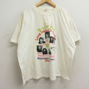 XL/古着 半袖 ビンテージ ロック バンド Tシャツ メンズ 90s マークリンゼイ ジェイブラック ピーターヌーン 大きいサイズ コットン クルー