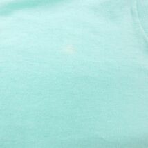 L/古着 スクリーンスターズ 半袖 ビンテージ Tシャツ メンズ 80s 船 キャンプ クルーネック 青緑 24apr15 中古_画像5