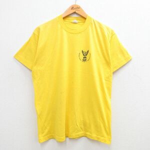 L/古着 スクリーンスターズ 半袖 ビンテージ Tシャツ メンズ 90s 鳥 ROTARY クルーネック 黄 イエロー 24apr15 中古