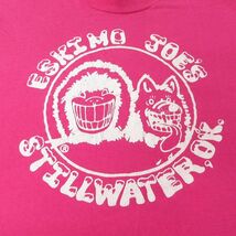 XL/古着 ヘインズ 半袖 ビンテージ Tシャツ メンズ 80s ESKIMO JOES 犬 コットン クルーネック 濃ピンク 24apr15 中古_画像3