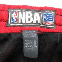 W41/古着 ハーフ トレーニング パンツ ショーツ メンズ NBA シカゴブルズ 大きいサイズ メッシュ地 黒他 ブラック バスケットボール 24apr1_画像4