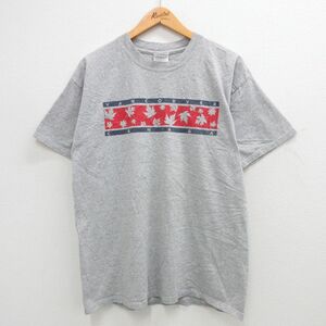 L/古着 半袖 ビンテージ Tシャツ メンズ 00s バンクーバー カナダ クルーネック グレー 霜降り 24apr18 中古