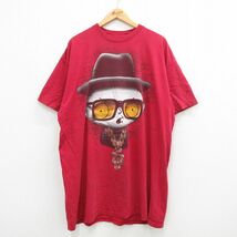 XL/古着 半袖 ビンテージ Tシャツ メンズ 00s ファミリーガイ 大きいサイズ ロング丈 コットン クルーネック エンジ 24apr18 中古_画像1