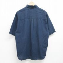 XL/古着 コロンビア 半袖 シャツ メンズ 00s ボタンダウン 紺 ネイビー 24apr18 中古 トップス_画像2