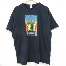 XL/古着 半袖 Tシャツ メンズ TURANDOT 大きいサイズ コットン クルーネック 黒 ブラック 24apr20 中古_画像1