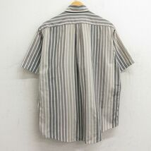 XL/古着 メンバーズオンリー 半袖 シャツ メンズ 90s ボタンダウン ベージュ他 カーキ ストライプ 24apr20 中古 トップス_画像3