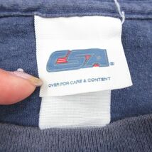 XL/古着 半袖 ビンテージ Tシャツ メンズ 00s MLB クリーブランドインディアンス 刺繍 大きいサイズ クルーネック 紺 ネイビー メジャーリ_画像3