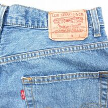 W31/古着 リーバイス Levis 569 ハーフ パンツ ショーツ メンズ コットン 紺 ネイビー デニム 24apr23 中古 ボトムス 短パン ショーパン シ_画像3