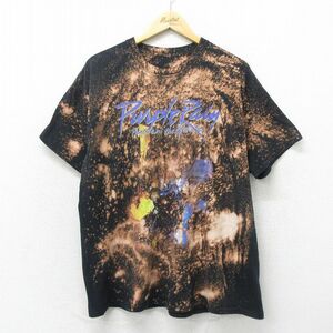 XL/古着 半袖 ロック バンド Tシャツ メンズ プリンス 大きいサイズ 黒他 ブラック ブリーチ加工 24apr24 中古