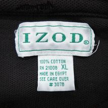 XL/古着 IZOD 半袖 ブラント ポロ シャツ メンズ 90s ワンポイントロゴ 鹿の子 大きいサイズ コットン 濃エンジ 24apr25 中古 トップス_画像3