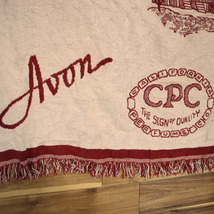 A　AVON CALIFORNIA　CPC　大判ラグ　カーペット　アメリカ古着卸　テーブルクロス　ソファーカバー　中古　インテリア_画像3