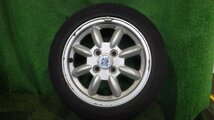 ◆ ミニライト MINILITE アルミホイール タイヤ 14インチ 4本セット 4.5J +45 PCD100 4穴 165/55R14 NANKANG 18年 中古 C164_画像5