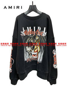 【送料無料】完全本物 AMIRI アミリ スウェット MOTLEY CRUE Dr. Feelgood Crewneck 長袖 メンズ プルオーバー スウェット モトリークルー