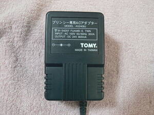 ToMY ACアダプター24V-800mA外径5.5内径2.1センターピン無し、テスター通電確認しました。