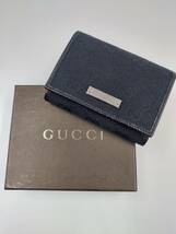 美品 保管品 GUCCI グッチ GG柄 GGキャンバス カードケース 名刺入れ 131886 黒 ブラック 箱付き_画像1